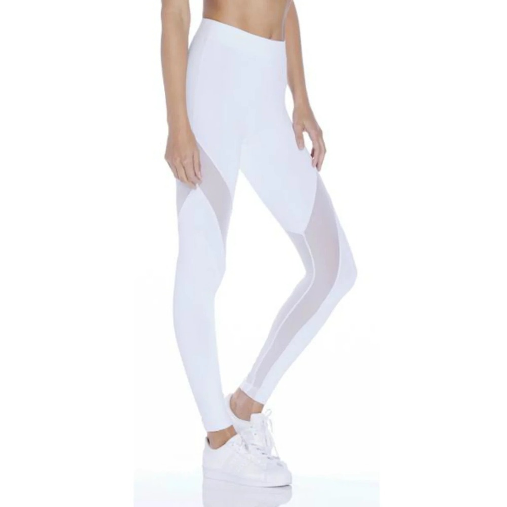 Koral Frame High Rise Leggings Womens Large White Mesh